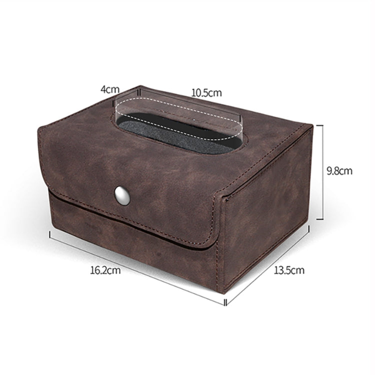 Car Hanging Type Tissue Box Sheepskin Leather Facial Tissue Case(Grey) - Tissue Boxes by PMC TechLife | Online Shopping South Africa | PMC TechLife | Buy Now Pay Later Mobicred