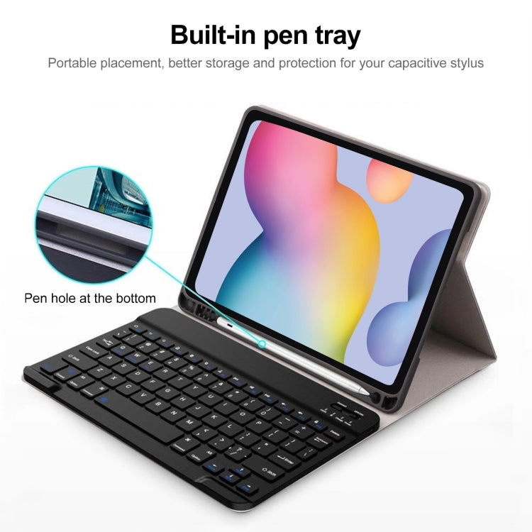Square Cap Bluetooth Keyboard Leather Case with Pen Slot For Samsung Galaxy Tab S7(Pink) - Samsung Keyboard by PMC TechLife | Online Shopping South Africa | PMC TechLife