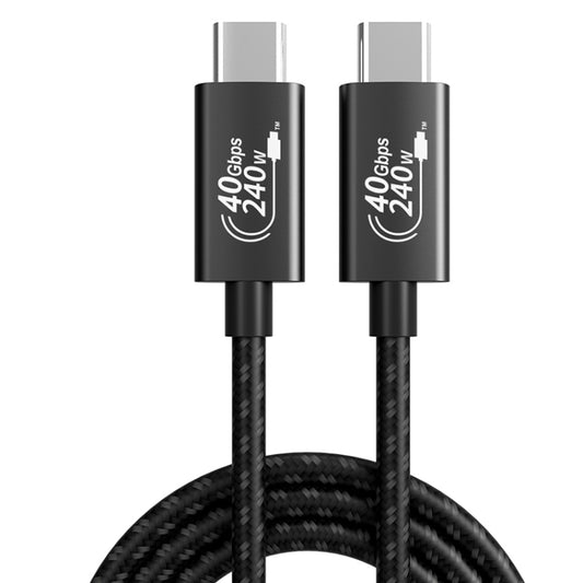 PD240W 40Gbps Dual Type-C USB4 Compatible Fast Charging Data Cable, Length:1m(Black) - USB-C & Type-C Cable by PMC Jewellery | Online Shopping South Africa | PMC Jewellery | Buy Now Pay Later Mobicred