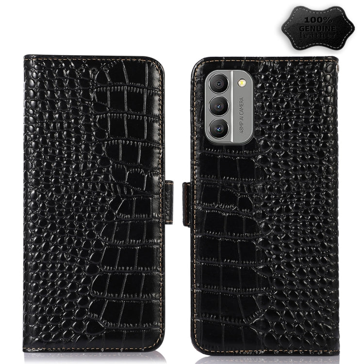 For Nokia G400 Crocodile Top Layer Cowhide Leather Phone Case(Black) - Nokia Cases by PMC TechLife | Online Shopping South Africa | PMC TechLife | Buy Now Pay Later Mobicred