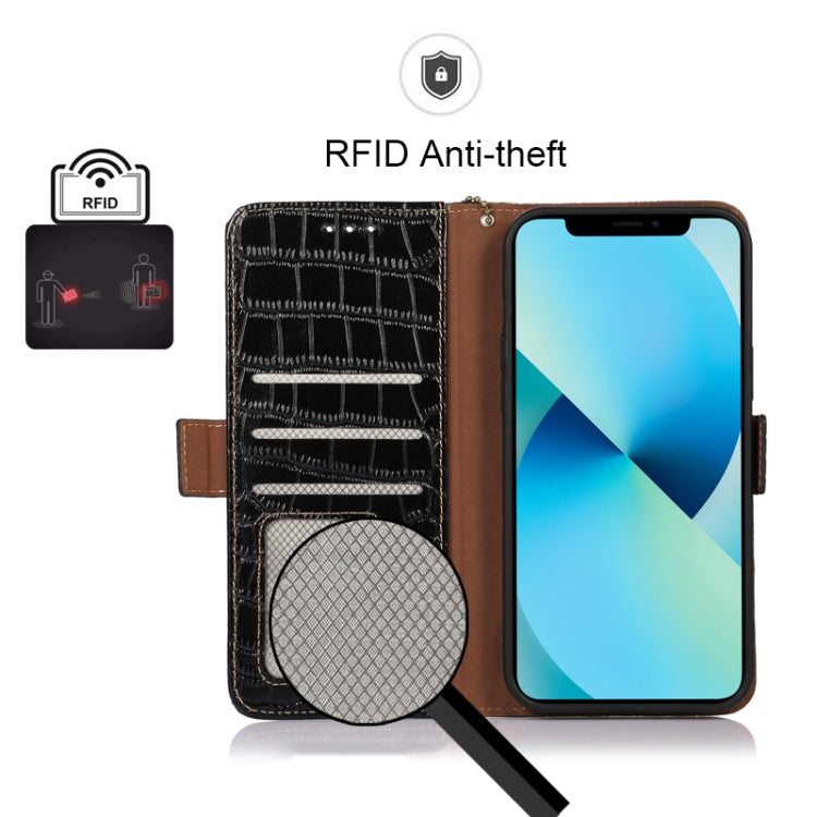 For Huawei Mate 50 Crocodile Top Layer Cowhide Leather Phone Case(Black) - Huawei Cases by PMC TechLife | Online Shopping South Africa | PMC TechLife | Buy Now Pay Later Mobicred