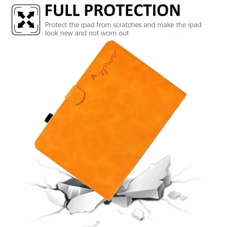 For Amazon Kindle Fire HD 8 2022 / 2020 Embossed Smile Flip Tablet Leather Case(Khaki) - free shipping - PMC TechLife - Order now!