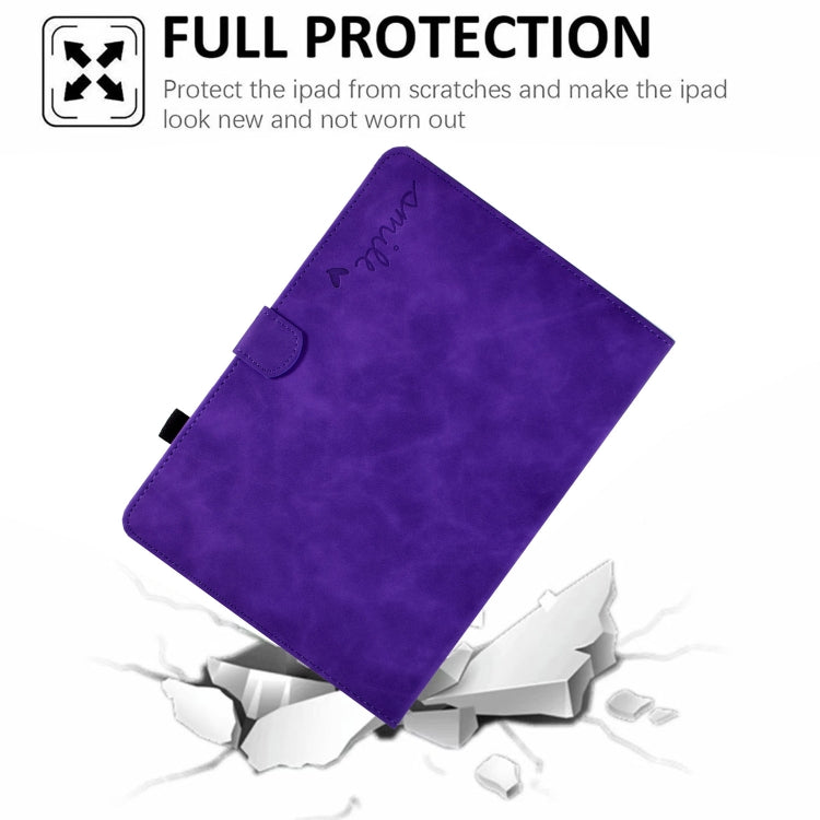 For Lenovo Tab M10 Plus 3rd Gen 10.6 inch Embossed Smile Flip Tablet Leather Case(Purple) - Lenovo by PMC TechLife | Online Shopping South Africa | PMC TechLife | Buy Now Pay Later Mobicred