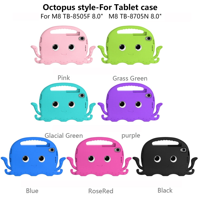 For Lenovo  Tab M8 TB 8505F / 8705N Octopus Style EVA + PC Tablet Case with Strap(Purple) - Lenovo by PMC TechLife | Online Shopping South Africa | PMC TechLife | Buy Now Pay Later Mobicred