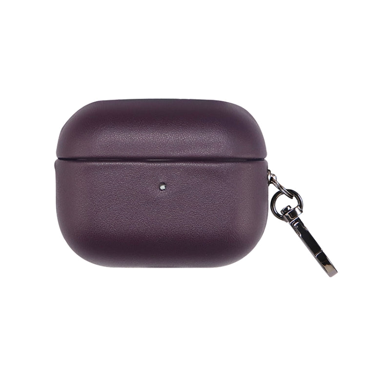 For Apple AirPods 3 PU Leather Wireless Bluetooth Earphone Protective Case(Crimson Cherry) - For AirPods 3 by PMC Jewellery | Online Shopping South Africa | PMC Jewellery | Buy Now Pay Later Mobicred