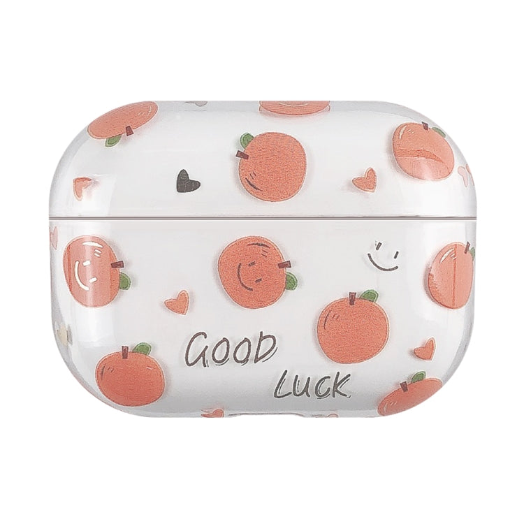 For AirPods Pro 2 Bronzing Fruit Pattern PC Earphone Hard Protective Case(Orange) - For AirPods Pro 2 by PMC Jewellery | Online Shopping South Africa | PMC Jewellery | Buy Now Pay Later Mobicred