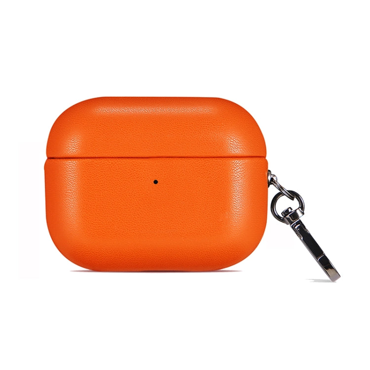 For Apple AirPods Pro PU Leather Wireless Bluetooth Earphone Protective Case(Orange) - For AirPods Pro by PMC Jewellery | Online Shopping South Africa | PMC Jewellery | Buy Now Pay Later Mobicred