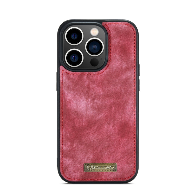 For iPhone 14 Pro CaseMe 008 Detachable Multifunctional Leather Phone Case(Red) - iPhone 14 Pro Cases by CaseMe | Online Shopping South Africa | PMC Jewellery | Buy Now Pay Later Mobicred