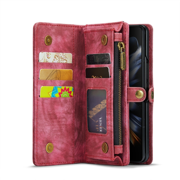 For Samsung Galaxy Z Fold4 CaseMe 008 Detachable Multifunctional Leather Phone Case(Red) - free shipping - PMC Jewellery - Order now!