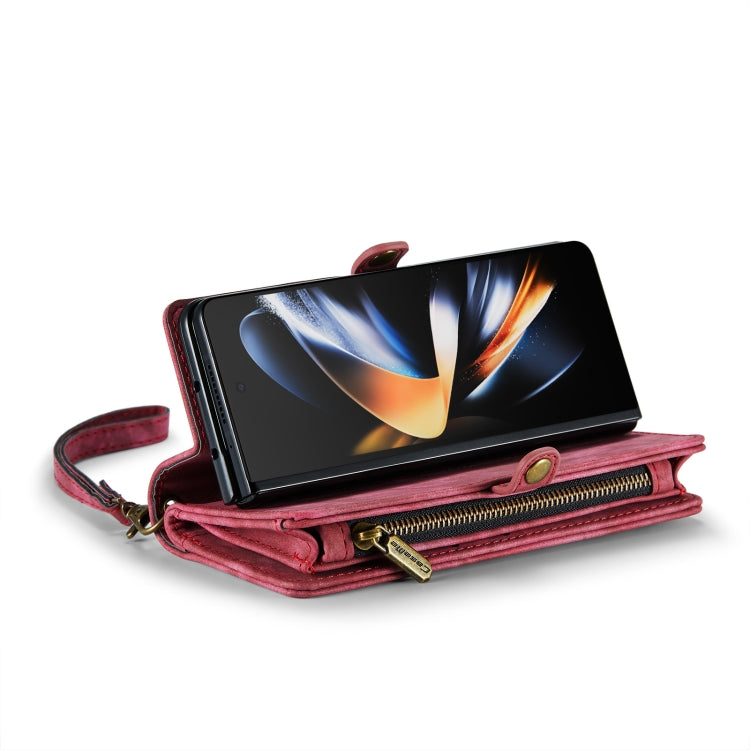 For Samsung Galaxy Z Fold4 CaseMe 008 Detachable Multifunctional Leather Phone Case(Red) - free shipping - PMC Jewellery - Order now!