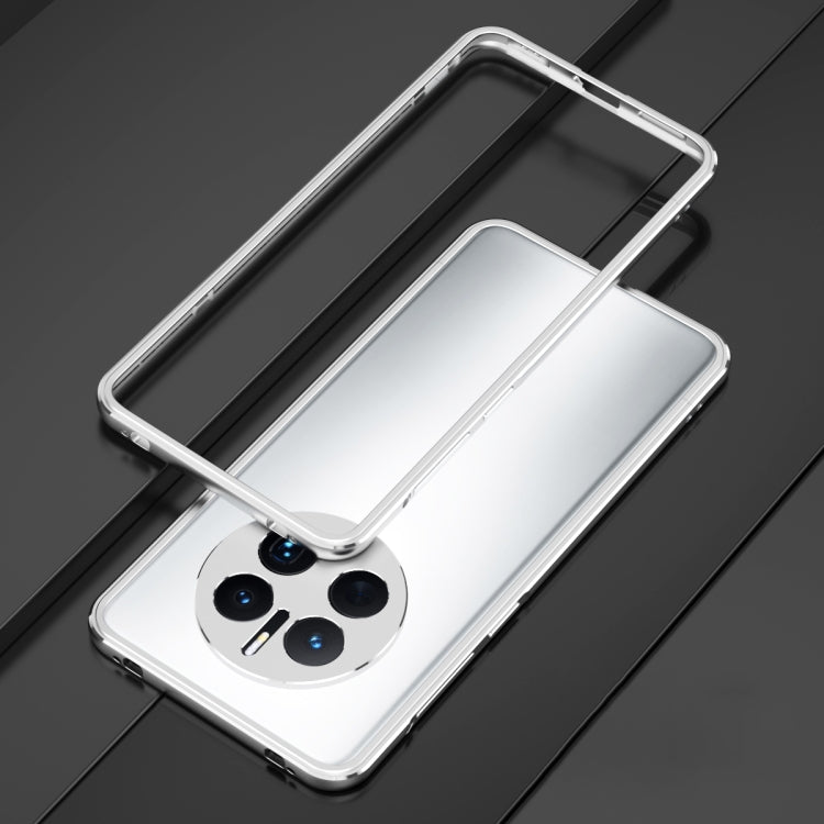For Huawei Mate 50 Pro LK Aurora Metal Phone Frame with Lens Cover(Silver) - Huawei Cases by PMC TechLife | Online Shopping South Africa | PMC TechLife