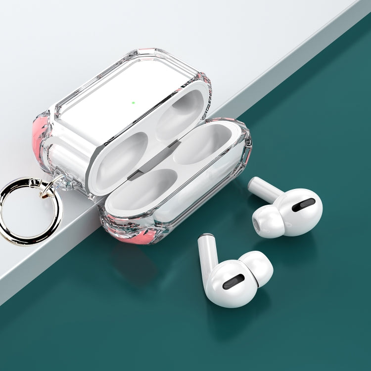 For AirPods Pro 2 Dual-color PC Shockproof Earphone Case with Hook(Pink) - For AirPods Pro 2 by PMC Jewellery | Online Shopping South Africa | PMC Jewellery | Buy Now Pay Later Mobicred