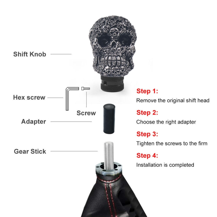 Car Skull Manual Shift Lever Gear Head(Black) - free shipping - PMC TechLife - Order now!