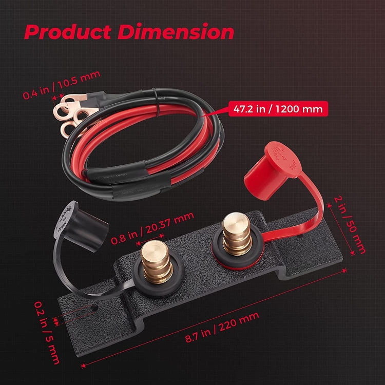 Car Battery Jumper Starter, Style:1.2cm - EV Charging Cables by PMC TechLife | Online Shopping South Africa | PMC TechLife