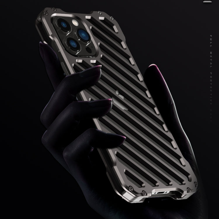 For iPhone 14 Pro R-JUST Breathable Armor Phone Case(Silver Grey) - iPhone 14 Pro Cases by R-JUST | Online Shopping South Africa | PMC Jewellery