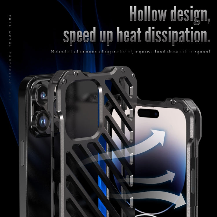 For iPhone 14 Pro R-JUST Breathable Armor Phone Case(Silver Grey) - iPhone 14 Pro Cases by R-JUST | Online Shopping South Africa | PMC TechLife | Buy Now Pay Later Mobicred