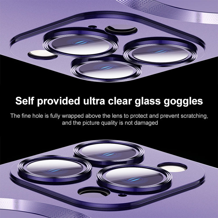 For iPhone 14 Plus Liquid Lens Protector Magsafe Phone Case(Dark Purple) - iPhone 14 Plus Cases by PMC TechLife | Online Shopping South Africa | PMC TechLife