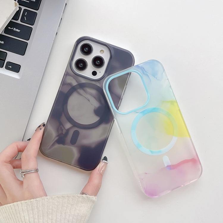 For iPhone 14 Watercolor Magsafe Phone Case(Yellow) - iPhone 14 Cases by PMC TechLife | Online Shopping South Africa | PMC TechLife