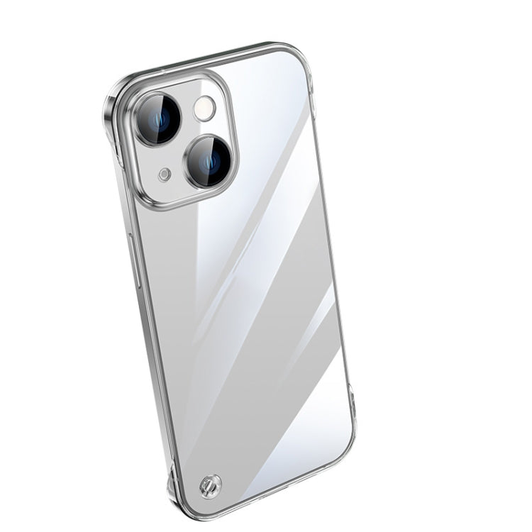 For iPhone 14 Electroplating Frameless Clear PC Phone Case(Silver) - iPhone 14 Cases by PMC Jewellery | Online Shopping South Africa | PMC Jewellery | Buy Now Pay Later Mobicred