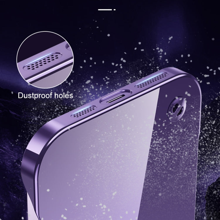 For iPhone 14 Plus Electroplating Frameless Clear PC Phone Case(Sierra Blue) - free shipping - PMC Jewellery - Order now!
