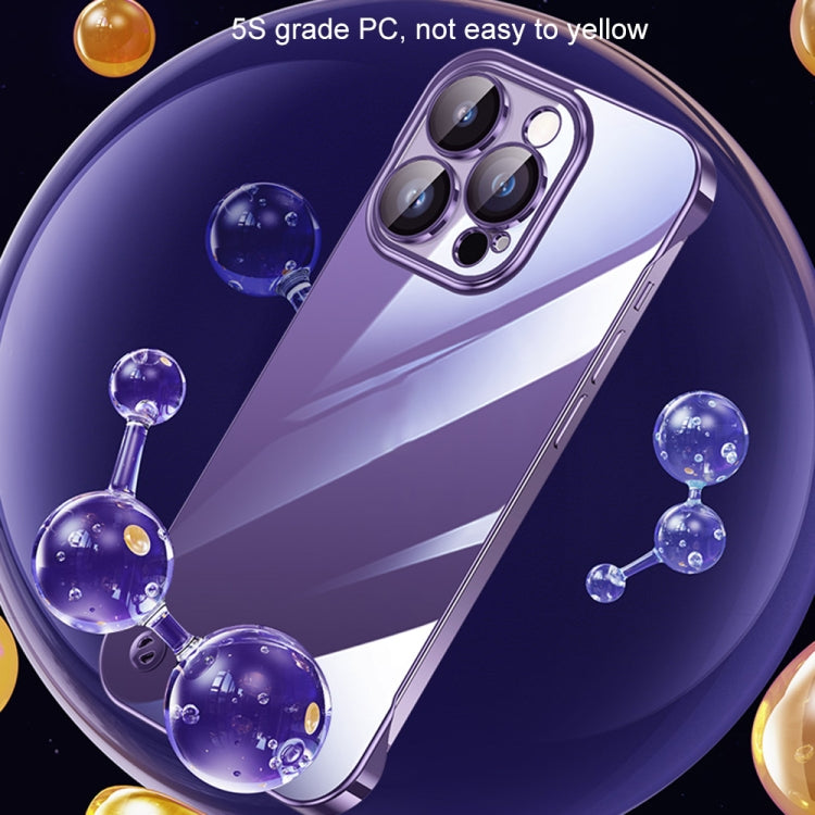For iPhone 13 Pro Max Electroplating Frameless Clear PC Phone Case(Sierra Blue) - free shipping - PMC Jewellery - Order now!