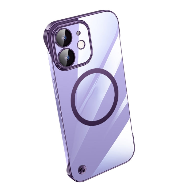 For iPhone 12 Electroplating Frameless Magsafe Magnetic PC Phone Case(Deep Purple) - iPhone 12 / 12 Pro Cases by PMC Jewellery | Online Shopping South Africa | PMC Jewellery | Buy Now Pay Later Mobicred