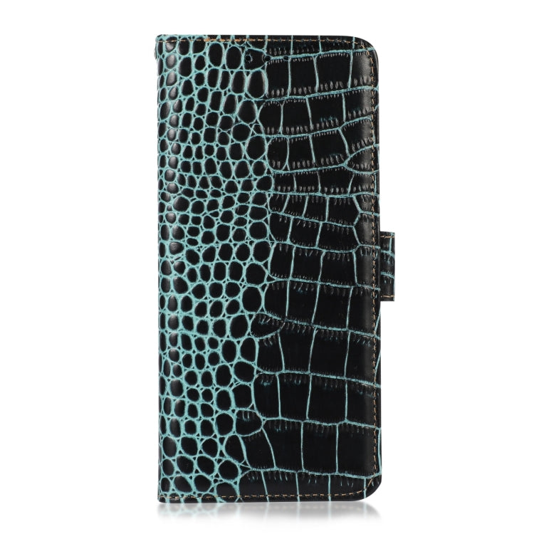 For Honor X8 5G Crocodile Top Layer Cowhide Leather Phone Case(Green) - Honor Cases by PMC TechLife | Online Shopping South Africa | PMC TechLife | Buy Now Pay Later Mobicred