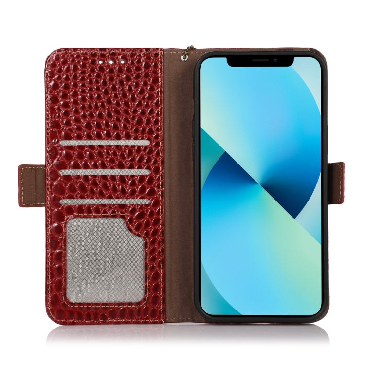 For Honor X8 5G Crocodile Top Layer Cowhide Leather Phone Case(Red) - Honor Cases by PMC TechLife | Online Shopping South Africa | PMC TechLife | Buy Now Pay Later Mobicred