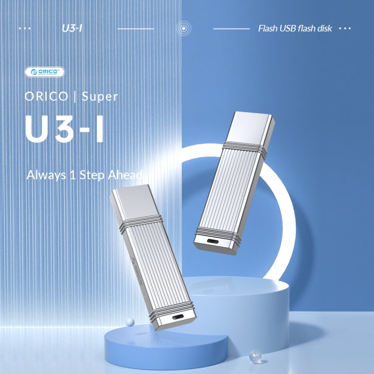 ORICO USB Flash Drive, Read: 100MB/s, Write: 50MB/s, Memory:128GB, Port:USB-A(Silver) - USB Flash Drives by ORICO | Online Shopping South Africa | PMC Jewellery | Buy Now Pay Later Mobicred