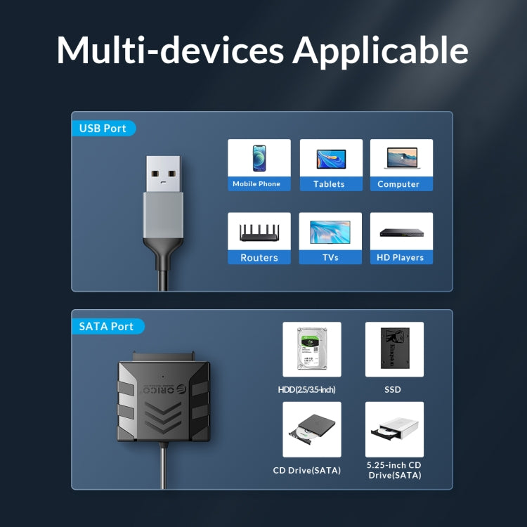 ORICO UTS1 USB 2.0 2.5-inch SATA HDD Adapter, Cable Length:0.5m - USB to IDE / SATA by ORICO | Online Shopping South Africa | PMC Jewellery | Buy Now Pay Later Mobicred