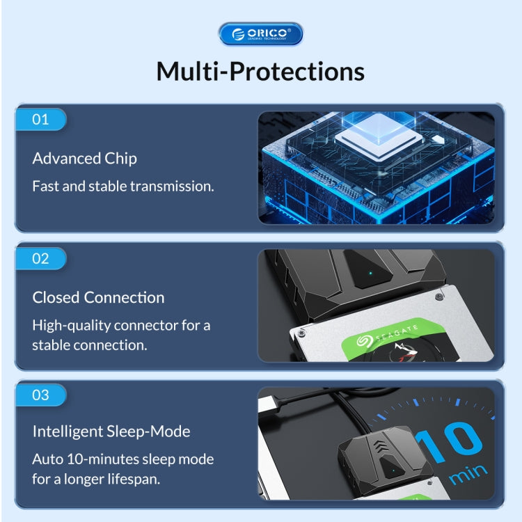 ORICO UTS2 USB 2.0 2.5-inch SATA HDD Adapter, Cable Length:0.5m - USB to IDE / SATA by ORICO | Online Shopping South Africa | PMC Jewellery | Buy Now Pay Later Mobicred