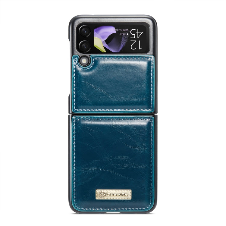 For Samsung Galaxy Z Flip4 CaseMe 003 Crazy Horse Texture Leather Phone Case(Blue) - Galaxy Z Flip4 5G Cases by CaseMe | Online Shopping South Africa | PMC Jewellery | Buy Now Pay Later Mobicred