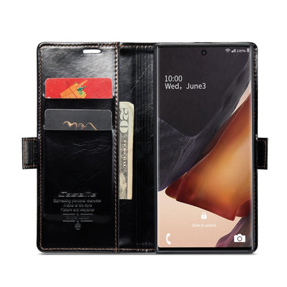 For Samsung Galaxy Note20 Ultra CaseMe 003 Crazy Horse Texture Leather Phone Case(Black) - Galaxy Phone Cases by CaseMe | Online Shopping South Africa | PMC Jewellery | Buy Now Pay Later Mobicred