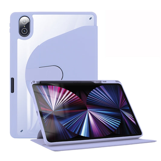 For Honor Tablet V7 Pro Acrylic 360 Degree Rotation Holder Tablet Leather Case(Purple) - Honor by PMC Jewellery | Online Shopping South Africa | PMC Jewellery | Buy Now Pay Later Mobicred