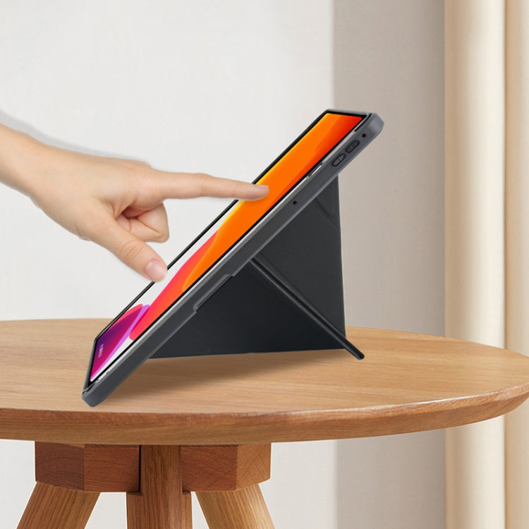For Realme Pad Mini 8.7 Acrylic 2 in 1 Y-fold Smart Leather Tablet Case(Grey) - Realme by PMC TechLife | Online Shopping South Africa | PMC TechLife | Buy Now Pay Later Mobicred