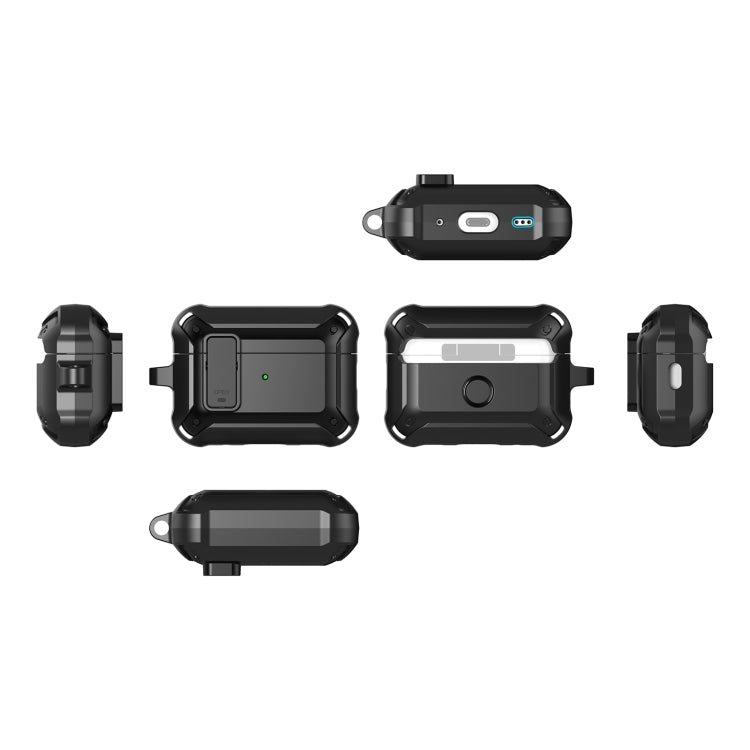 For AirPods Pro 2 Bumblebee Wireless Earphones Silicone Case with Switch & Lanyard Hole(Black) - For AirPods Pro 2 by PMC Jewellery | Online Shopping South Africa | PMC Jewellery | Buy Now Pay Later Mobicred