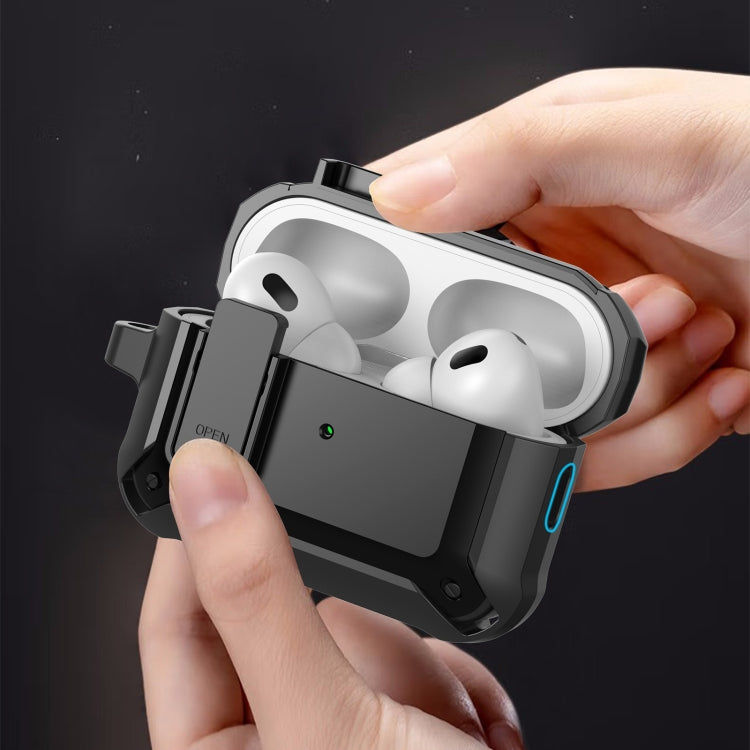 For AirPods Pro 2 Bumblebee Wireless Earphones Silicone Case with Switch & Lanyard Hole(Black Blue) - For AirPods Pro 2 by PMC Jewellery | Online Shopping South Africa | PMC Jewellery | Buy Now Pay Later Mobicred