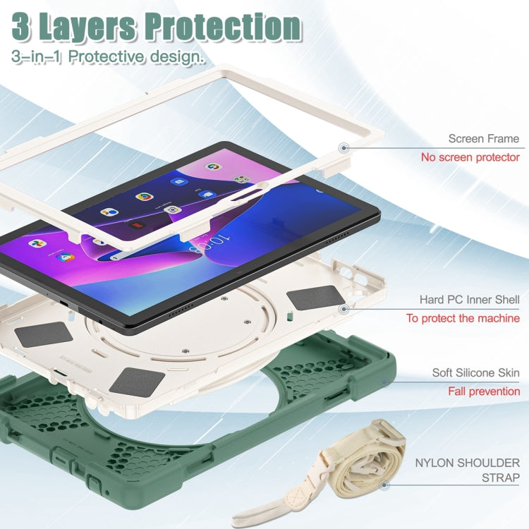 For Lenovo Tab M10 10.1 3rd Gen Silicone + PC Protective Tablet Case(Emerald) - Lenovo by PMC TechLife | Online Shopping South Africa | PMC TechLife | Buy Now Pay Later Mobicred