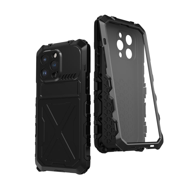 For iPhone 14 Pro Max R-JUST Life Waterproof Dustproof Shockproof Phone Case(Black) - iPhone 14 Pro Max Cases by R-JUST | Online Shopping South Africa | PMC Jewellery