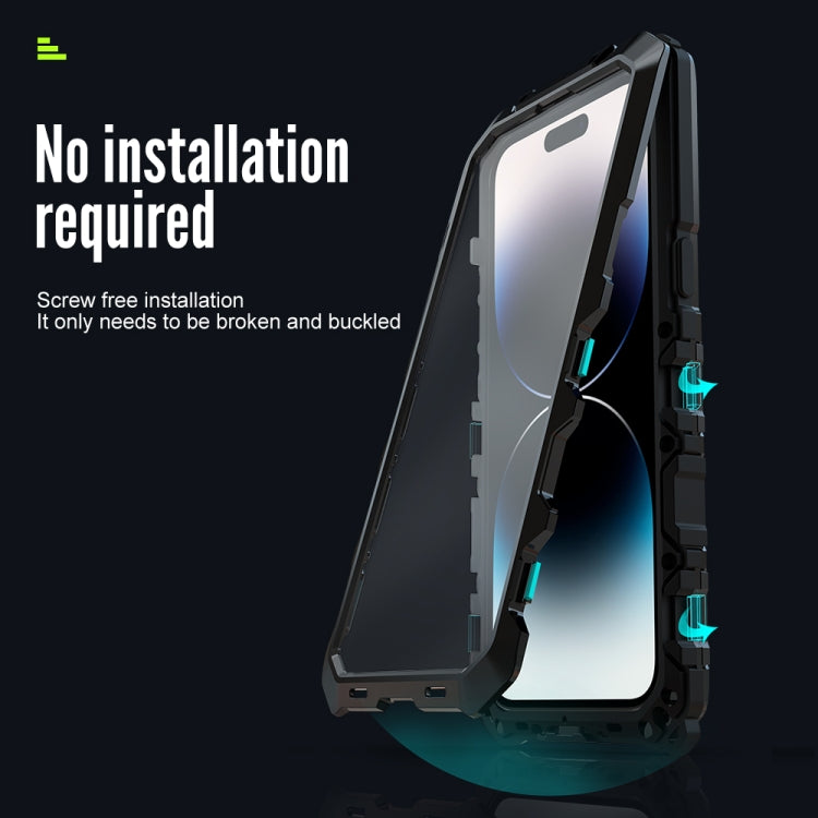 For iPhone 14 Pro R-JUST Life Waterproof Dustproof Shockproof Phone Case(Green) - iPhone 14 Pro Cases by R-JUST | Online Shopping South Africa | PMC TechLife | Buy Now Pay Later Mobicred