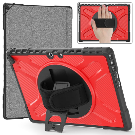 For MicroSoft Surface Pro 9 / 10 / 11 Rotatable Kickstand Grip Shockproof Tablet Case(Red) - Others by PMC Jewellery | Online Shopping South Africa | PMC Jewellery | Buy Now Pay Later Mobicred