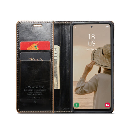 For Samsung Galaxy A53 CaseMe 003 Crazy Horse Texture Leather Phone Case(Coffee) - Galaxy Phone Cases by CaseMe | Online Shopping South Africa | PMC Jewellery | Buy Now Pay Later Mobicred