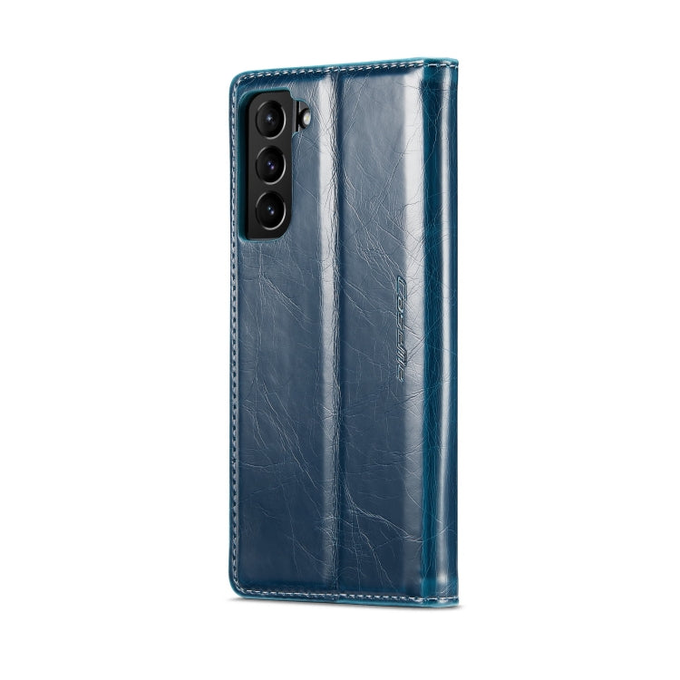 For Samsung Galaxy S21+ 5G CaseMe 003 Crazy Horse Texture Leather Phone Case(Blue) - Galaxy S21+ 5G Cases by CaseMe | Online Shopping South Africa | PMC Jewellery | Buy Now Pay Later Mobicred