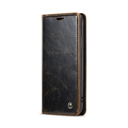 For iPhone XS CaseMe 003 Crazy Horse Texture Leather Phone Case(Coffee) - More iPhone Cases by CaseMe | Online Shopping South Africa | PMC Jewellery | Buy Now Pay Later Mobicred