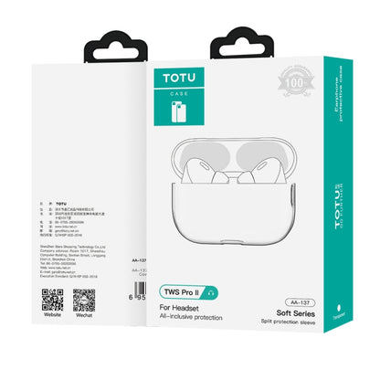 For AirPods Pro 2 TOTUDESIGN Soft Series AA-137 Siamese Earphone TPU Protective Case(Clear) - For AirPods Pro 2 by TOTUDESIGN | Online Shopping South Africa | PMC Jewellery | Buy Now Pay Later Mobicred