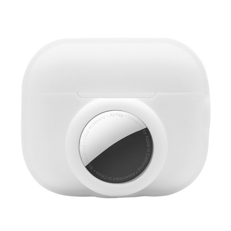 For AirPods Pro 2 / AirTag 2 in 1 Shockproof Full Coverage Silicone Protective Case(White) - For AirPods Pro 2 by PMC Jewellery | Online Shopping South Africa | PMC Jewellery | Buy Now Pay Later Mobicred