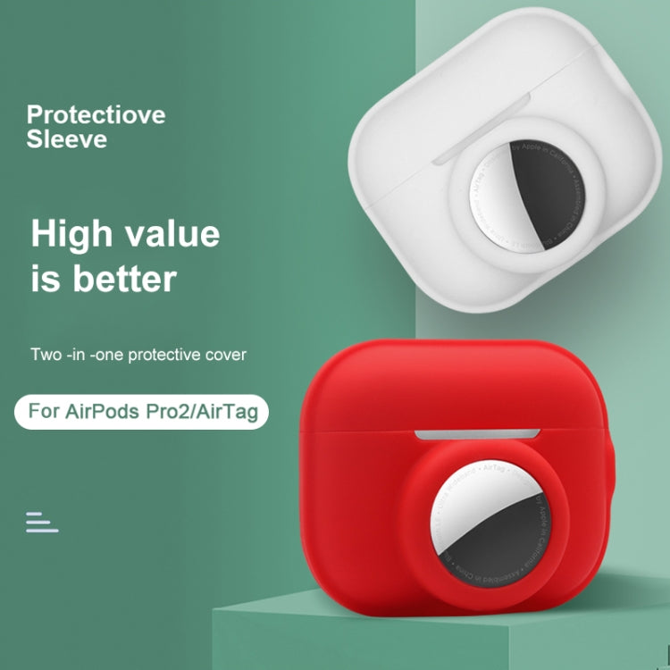 For AirPods Pro 2 / AirTag 2 in 1 Shockproof Full Coverage Silicone Protective Case(Fluorescent Green) - free shipping - PMC Jewellery - Order now!