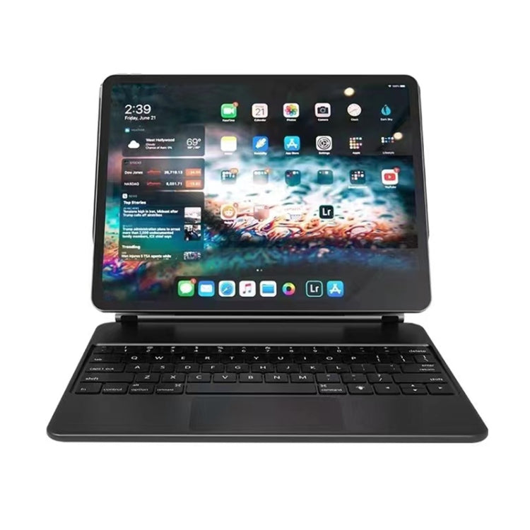 For iPad Air 5 / 4 10.9 inch P10 Bluetooth Keyboard Leather Case with Touch Pad(White) - For iPad Air by PMC TechLife | Online Shopping South Africa | PMC TechLife | Buy Now Pay Later Mobicred