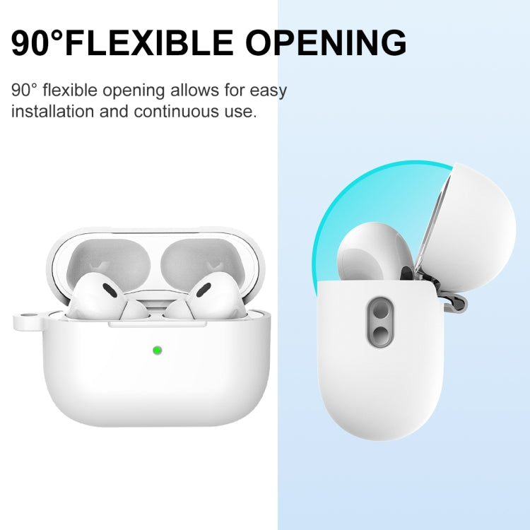 For AirPods Pro 2 Thickened One-piece Shockproof Earphone Case(White) - For AirPods Pro 2 by PMC Jewellery | Online Shopping South Africa | PMC Jewellery | Buy Now Pay Later Mobicred