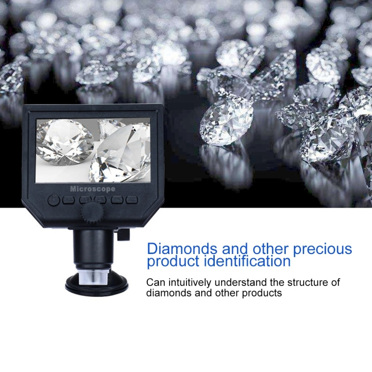 G600 600X 3.6MP 4.3 inch HD LCD Display Portable Digital Microscope, Plug:UK Plug - Digital Microscope by PMC Jewellery | Online Shopping South Africa | PMC Jewellery | Buy Now Pay Later Mobicred